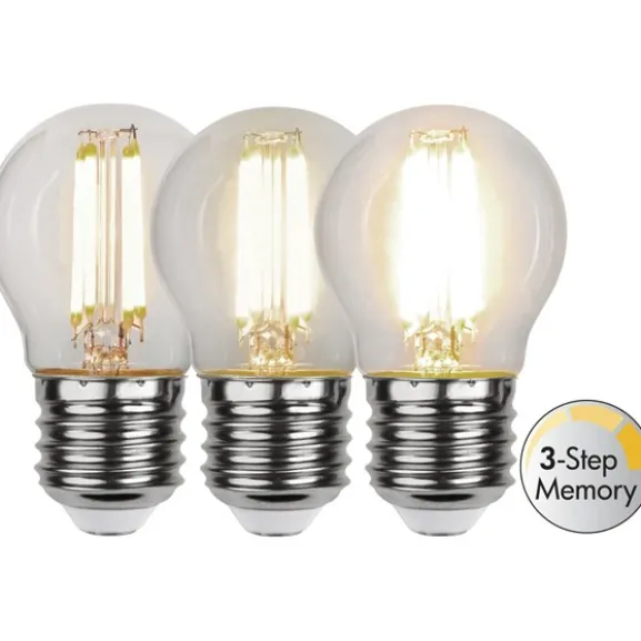 LED-lampa E27 G45 Clear 3-step memory 4.2W