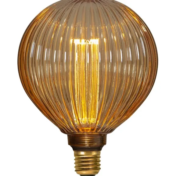 LED-lampa E27 glob 125mm Decoled New Generation Classic, amber 1W