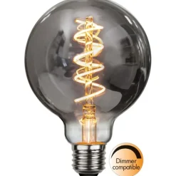 LED-lampa E27 glob 95mm Decoled Spiral Smoke 2W dimbar