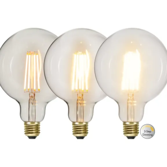 LED-lampa E27 glob 125mm 6,5W Soft Glow 3-stegsdimmer