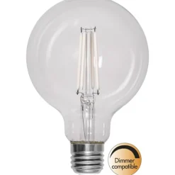 LED-lampa E27 glob 95mm 7W(60W) vitt filament, dimbar