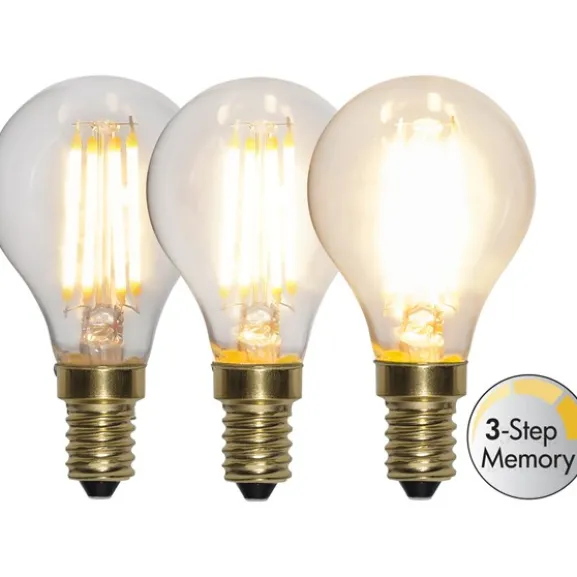 LED-lampa E14 klotlampa Soft Glow 4W 3-step memory