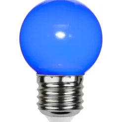 LED-lampa E27 klotlampa 1W blå