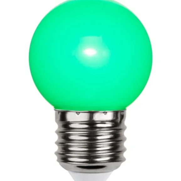 LED-lampa E27 klotlampa 1W grön
