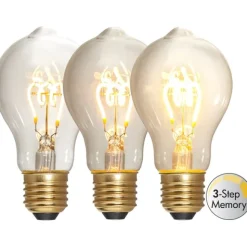 LED-lampa E27 normal Decoled Spiral Clear 3-stegsdimmer 4W