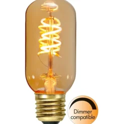LED-lampa E27 T45 Decoled Spiral Amber 2,8W dimbar