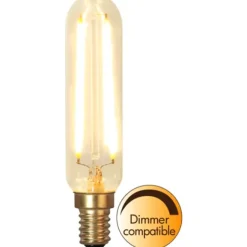 LED-lampa E14 tub Soft Glow, 2,5W Transparent dimbar