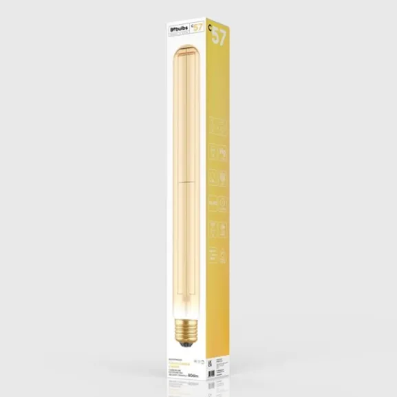 LED-lampa Golden Carbon Line Cage 7W E27 rör dimbar