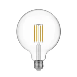 LED-lampa Transparent 7W E27 glob 125mm dimbar