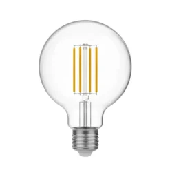 LED-lampa Transparent 7W E27 glob 95mm dimbar