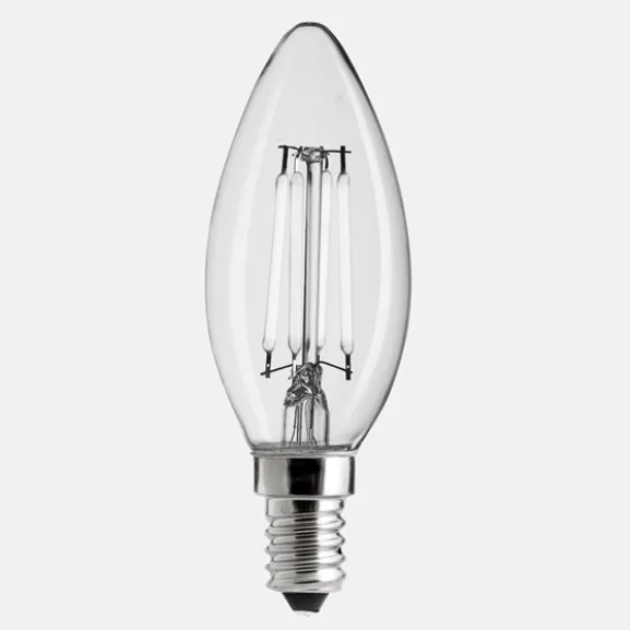 LED-lampa UNI-WHITE kronljus klar E14 2W 2700K dimbar