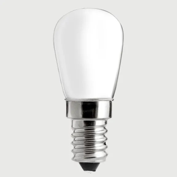 LED-lampa UNI-WHITE päron opal E14 1,5W 2700K dimbar