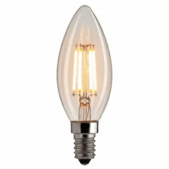 LED-lampa WARM GLOW kronljus klar E14 4W 2100K dimbar