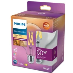 LED-lampa 5,9W(60W) glob 95 E27 dim to warm