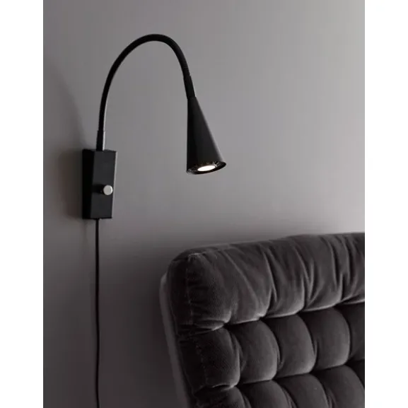 Ledro LED vägglampa, mattsvart