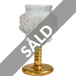 Lina bordslampa, glas/mässing