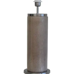 Lissabon Lampfot Grå/borstad silver satin 18cm