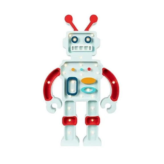 Little Lights Robot Bordslampa, Metalic Blue