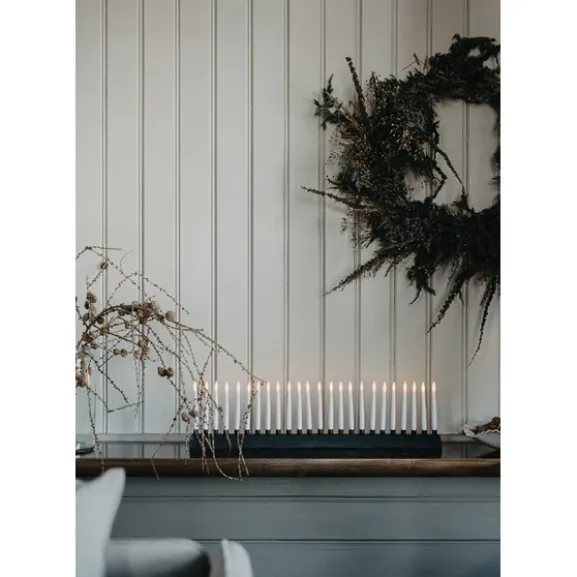 Ljusstake Jokkmokk L75 svart inkl 24 ljus o fjärrkontroll