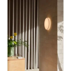Looped tak-/vägglampa, vit IP44