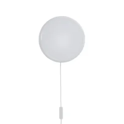 Looped tak-/vägglampa, vit m. in-line dimmer & plug