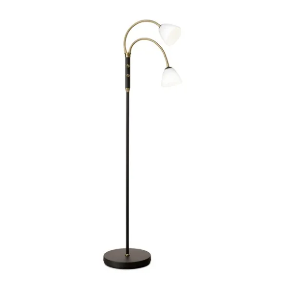 Lucid LED-golvlampa 2 L Opal-Antik