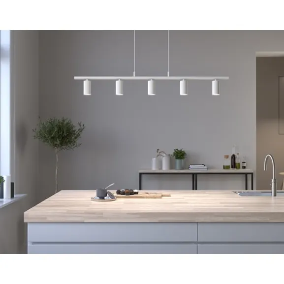 Lucy linear pendel 5 flat vit