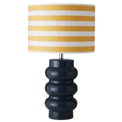 Lyon Table Lamp , Storm Blue / Yellow Stripe