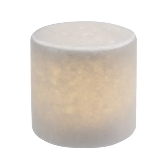 Marble ljusdekoration silk vit matt finish Large