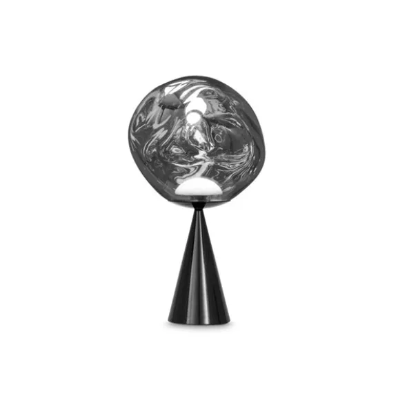Melt Cone Fat bordslampa silver LED