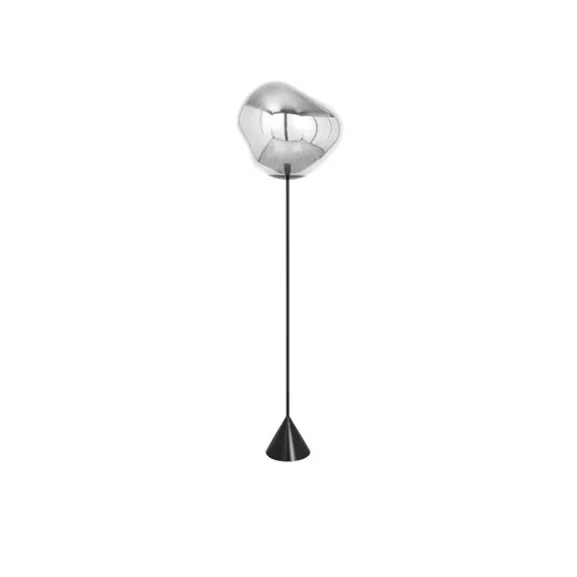 Melt Cone Slim golvlampa silver LED