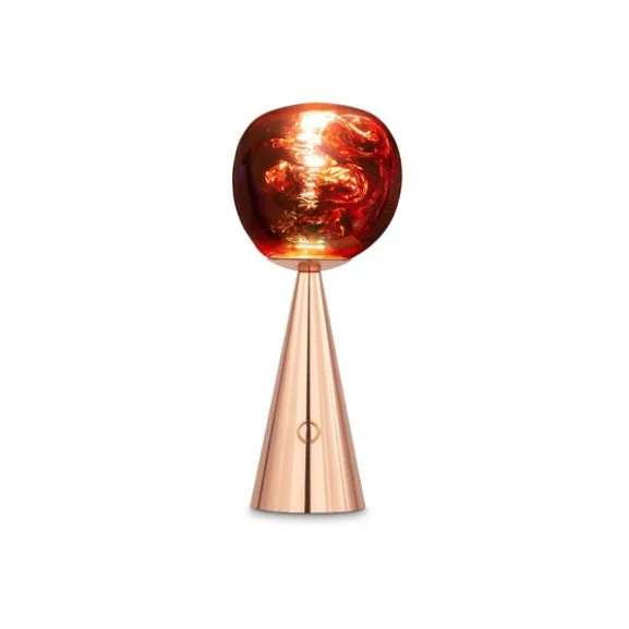 Melt portabel bordslampa koppar LED