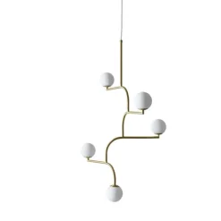 Mobil 100 pendel Brass, opal