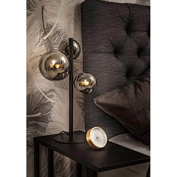 MOLEKYL bordslampa 3a, svart/rök
