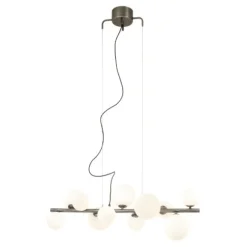 Molekyl taklampa, tenn/opal 85cm