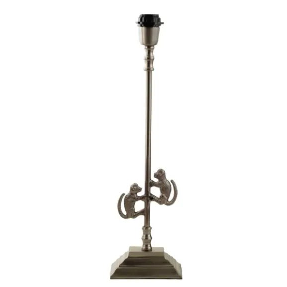 Monkeys Lampfot Antik silver 14,5cm