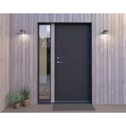 Moon vägglampa IP44 graphite struktur LED
