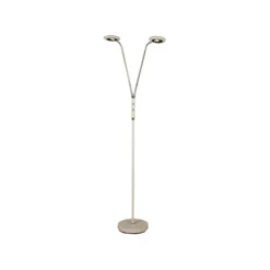 MOTO 2 golvlampa, vit/krom 148cm