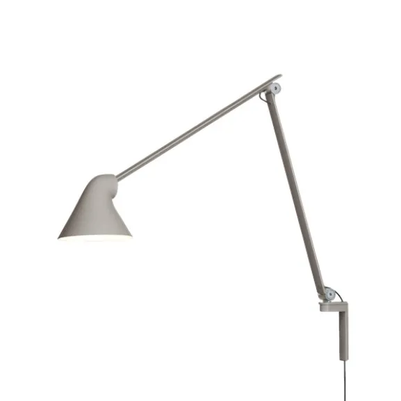 NJP vägglampa lång arm, ljusgrå 60cm