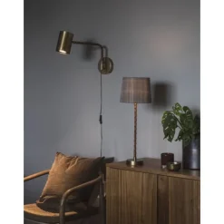 Nora vägglampa komp. Antikmässing 25cm