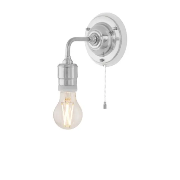 Nylander vägglampa nickel/vit