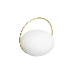 Orbit Portabel Bordslampa, vit/mässing