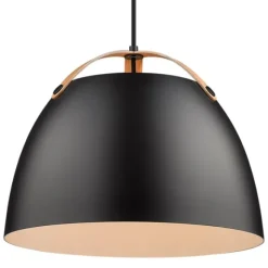 OSLO Taklampa Ø40 Svart / Ek