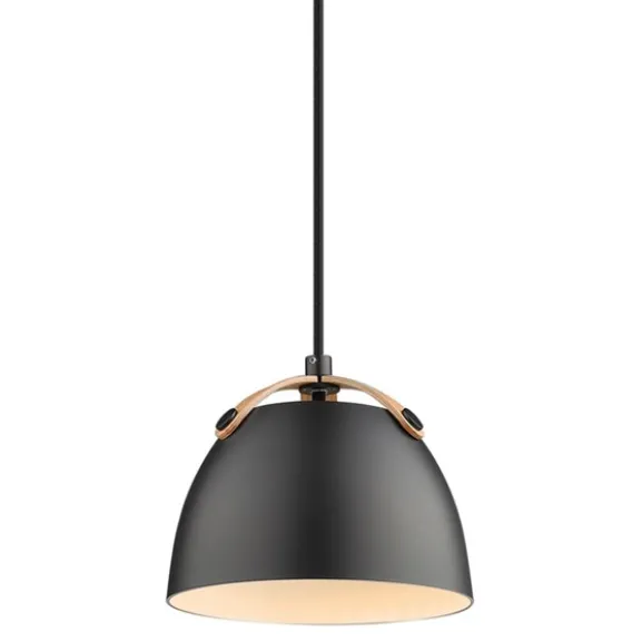OSLO Taklampa Ø16 Svart / Ek GU10