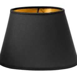 Oval Lampskärm Svart/Guld 20cm