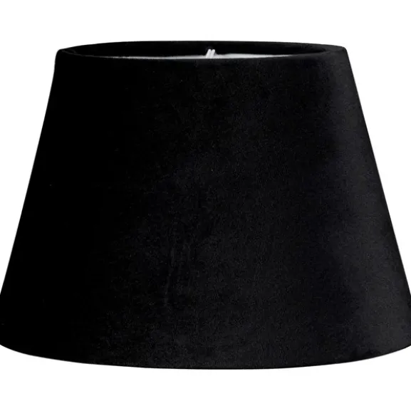Oval Sammet Svart 20cm