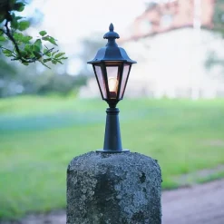 Pallas trädgårdslykta ex stolpe, svart