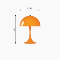 Panthella MINI bordslampa LED, orange