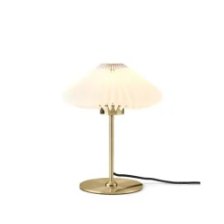 Paris bordslampa, mässing/vit Ø24
