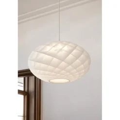Patera oval 500 pendel, vit 50cm